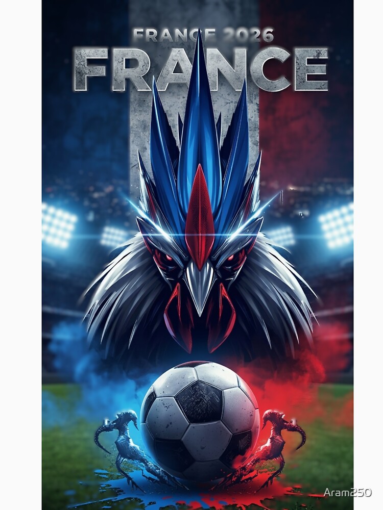 France Les Bleus Soccer 2026 Aggressive Rooster Urban Art by Aram250