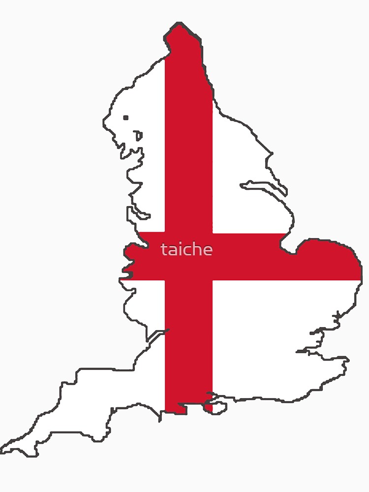 Outline of England Overlaid With the St. George’s Cross by taiche