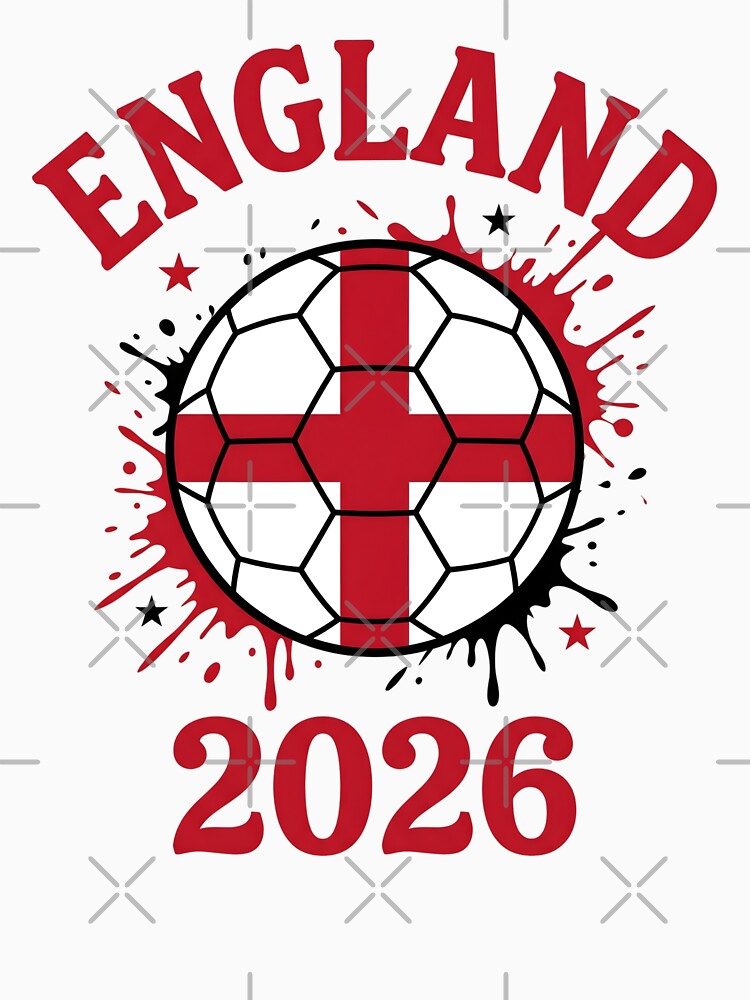 England World Cup 2026 football supporter| St George Cross Football by dudelinart