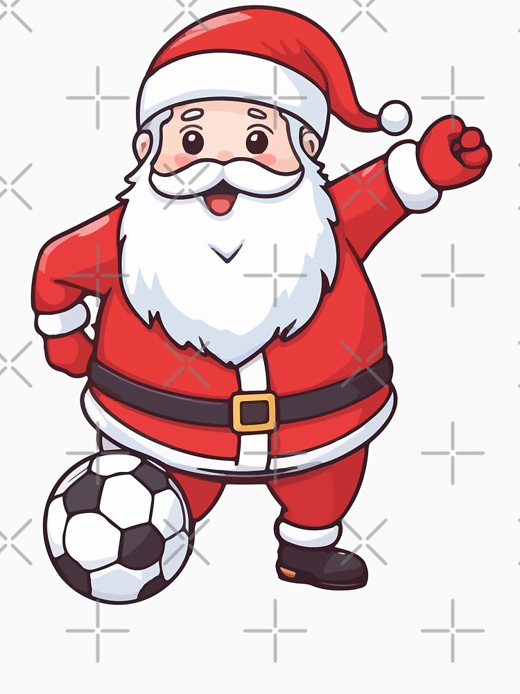 Kawaii Santa Playing Soccer by Ridaelb