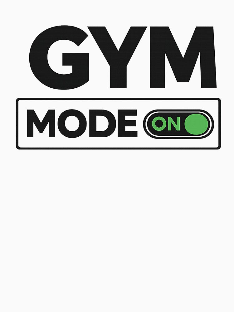 Gym Mode ON Minimalist Fitness Motivation Design by Shopex10