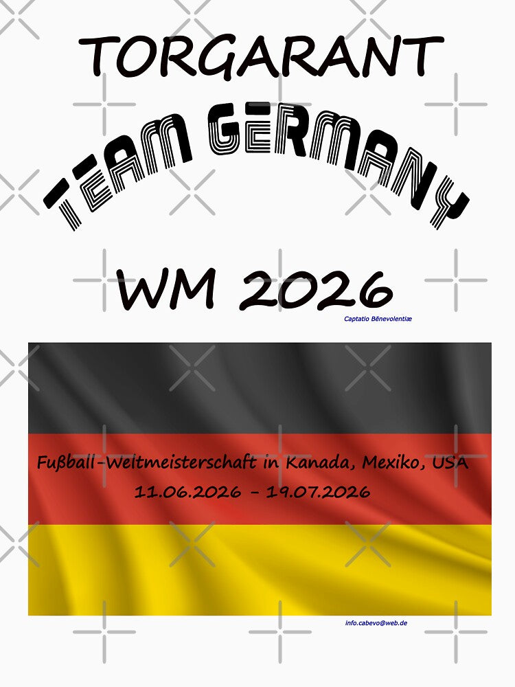 Schwarz Rot Gold Deutschland Fan T‑Shirt WM 2026 outfit by cabevo