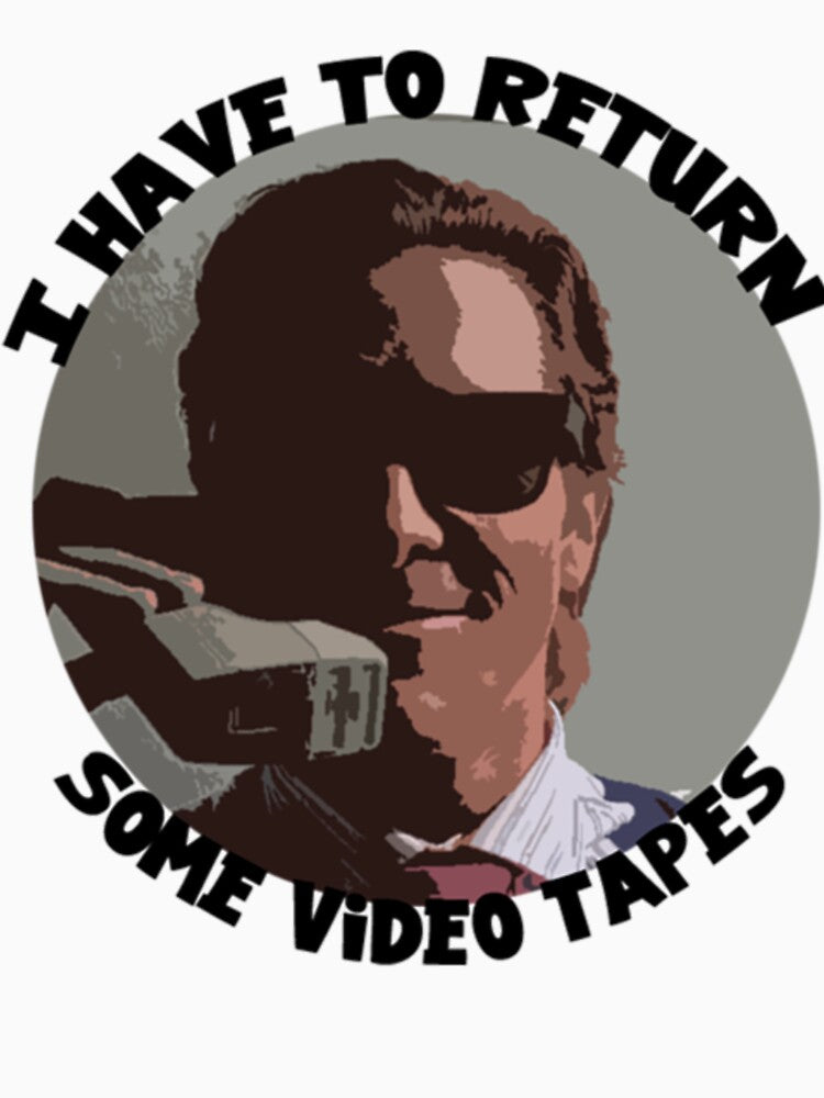 American Psycho Return Some Videotapes Quote Art For Movie Fans Gift For Cult Film Lovers by HollyBrewerad