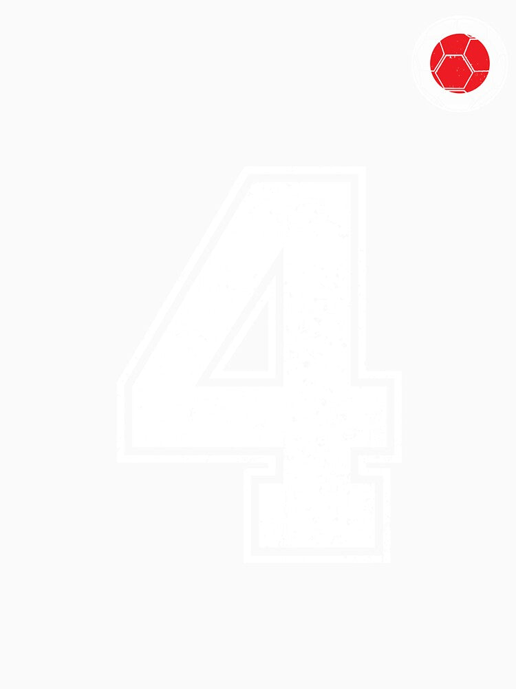 Japan Soccer Number 4 Vintage Sports Fan by LiviuGligoros