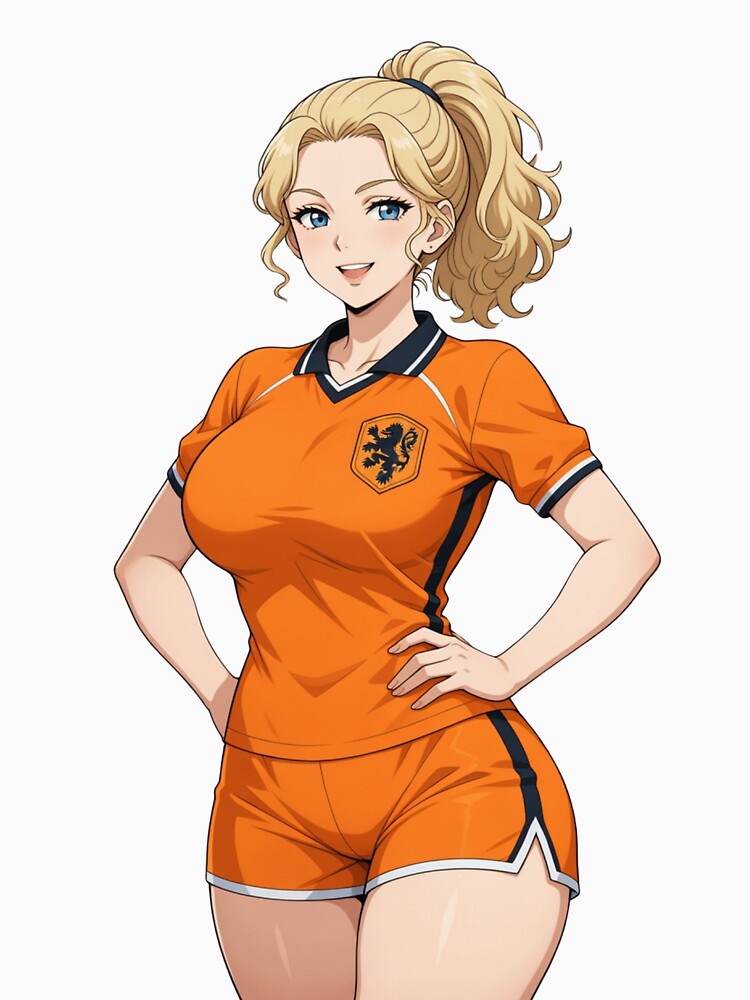 Netherlands Football Girl Anime World Cup by PixoPrintables