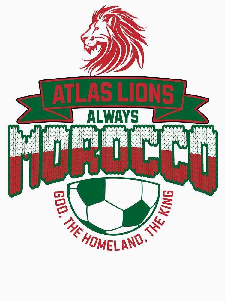 Morocco Soccer Atlas Lions 2026 Football Fan Design by Abaseen