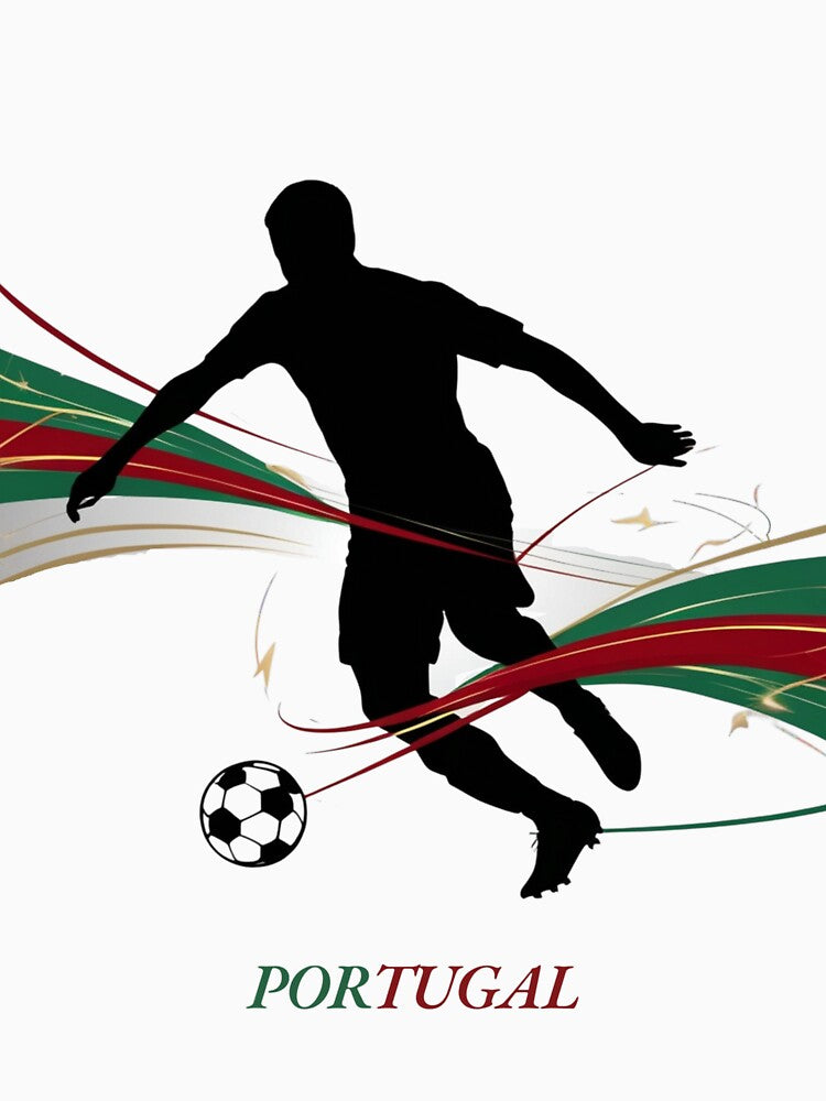 Dynamic Portugal Soccer Player Silhouette Graphic by PMTaurus