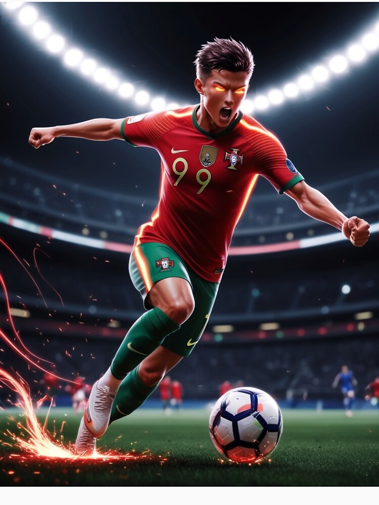 Diogo Jota Anime Poster – Super Striker Portugal Art, Glowing Aura Football Wall Decor by zevorgue