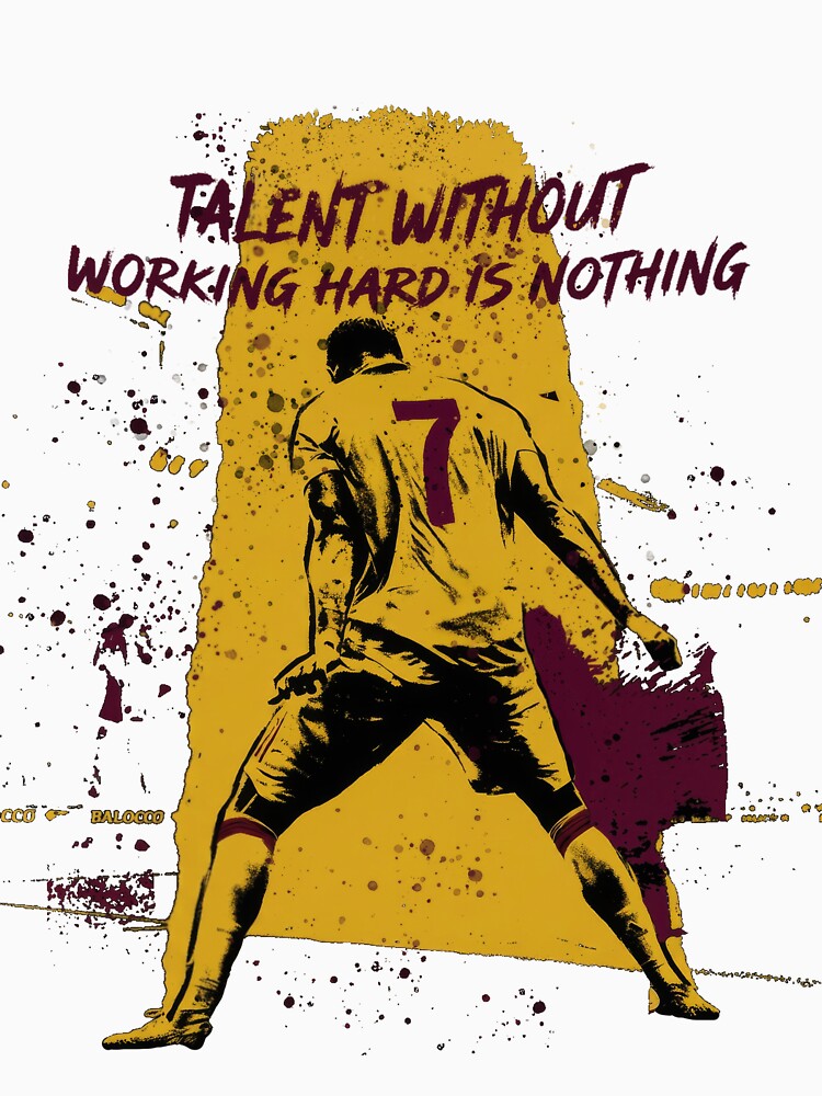 Hard Work Beats Talent - Soccer Motivation Art by MiSC Studio