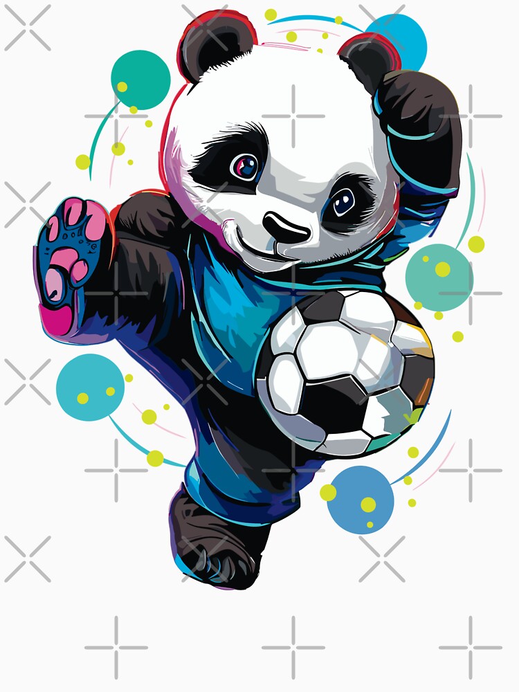 Soccer Panda - Cute Panda Playing Soccer by Numero14