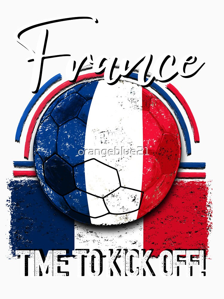 France Football Time to Kick Off, Vintage Soccer by orangeblue21