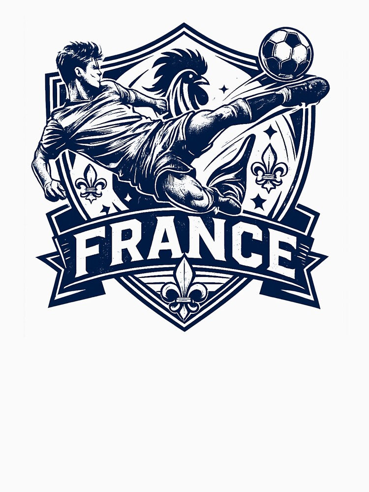 France Soccer Rooster Crest Shirt, Vintage French Football Graphic Tee, Distressed France Pride Design, Soccer Fan Gift by JonelCrafts