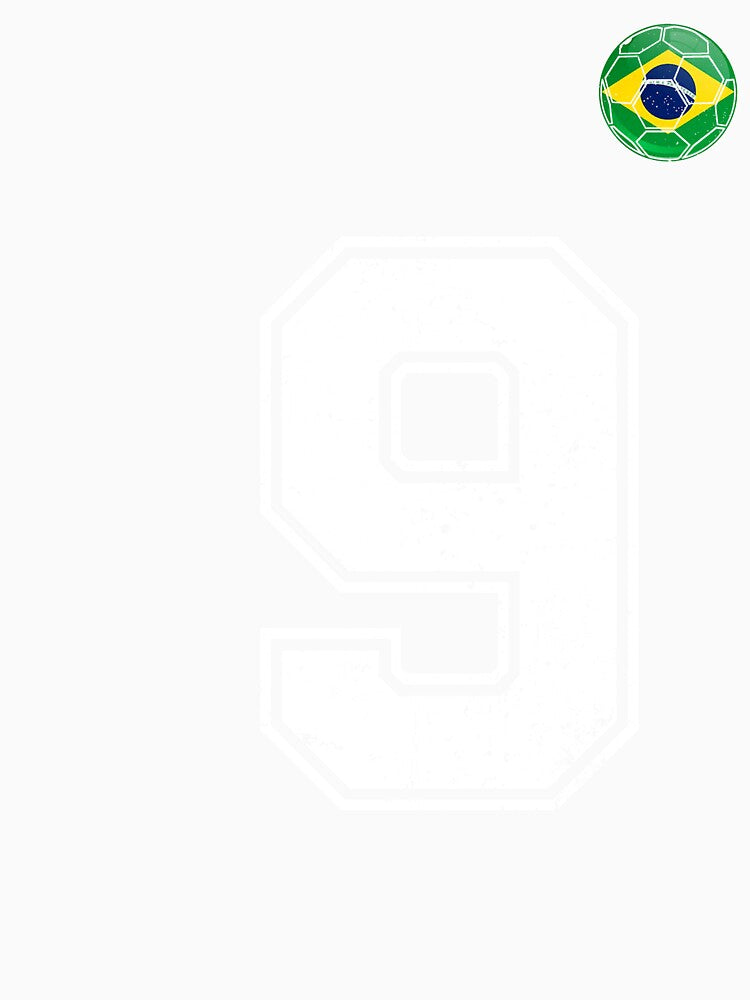 Number 9 Brazil Futbol Football Brazilian soccer Flag Jersey by RoyesButler