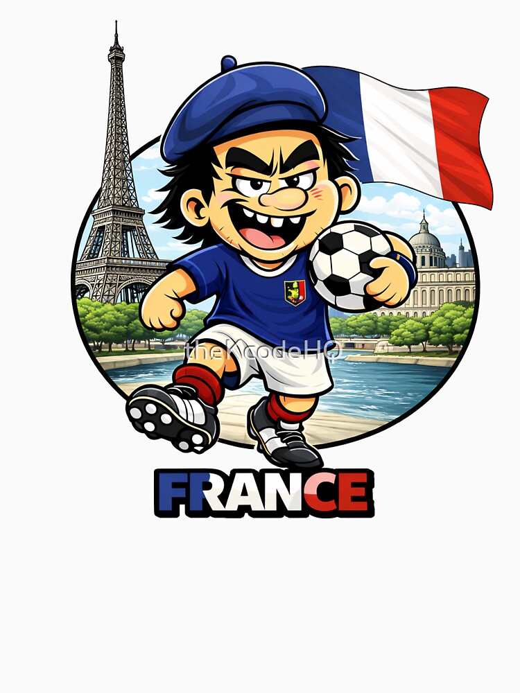 France Soccer Fan Cartoon Shirt by theKcodeHQ