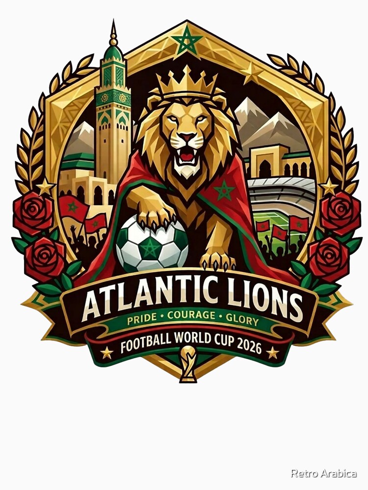 Atlantic Lions Football Fan Crest by Retro Arabica