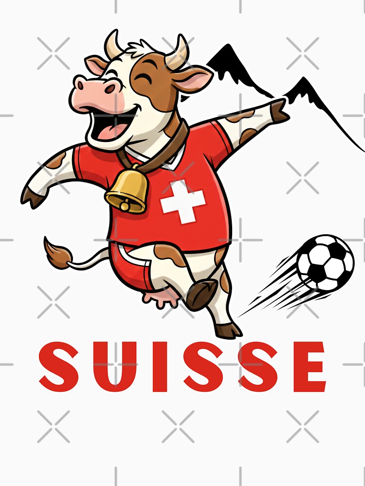 Suisse Soccer Fan - Funny Cow Switzerland Football Alps - Game Supporter Swiss Team by BeaverFriends