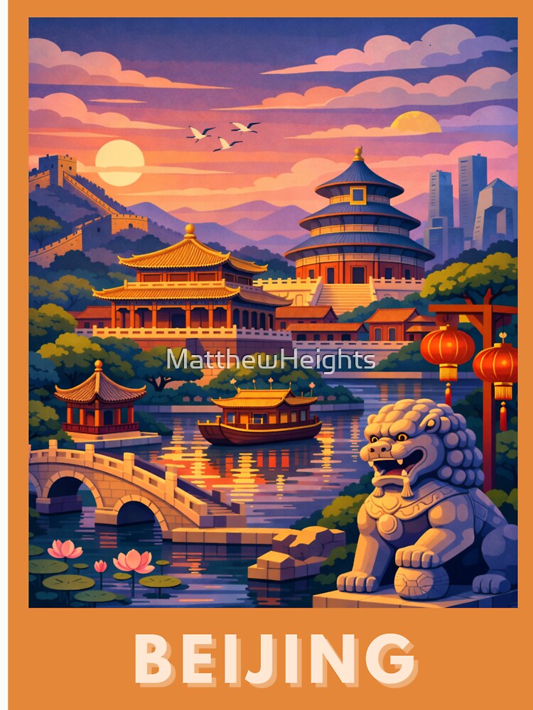 Beijing Postcard Illustration by MatthewHeights