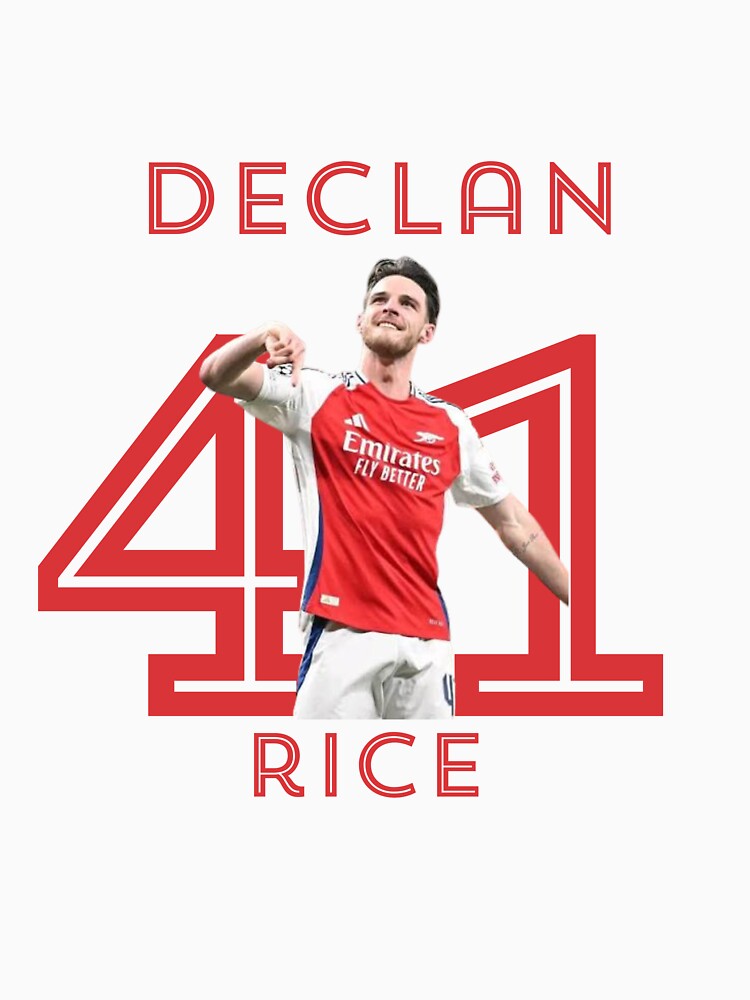 Declan Rice Number 41 – Arsenal Midfielder Fan Art | Rice 41 Football Illustration by Pokah79