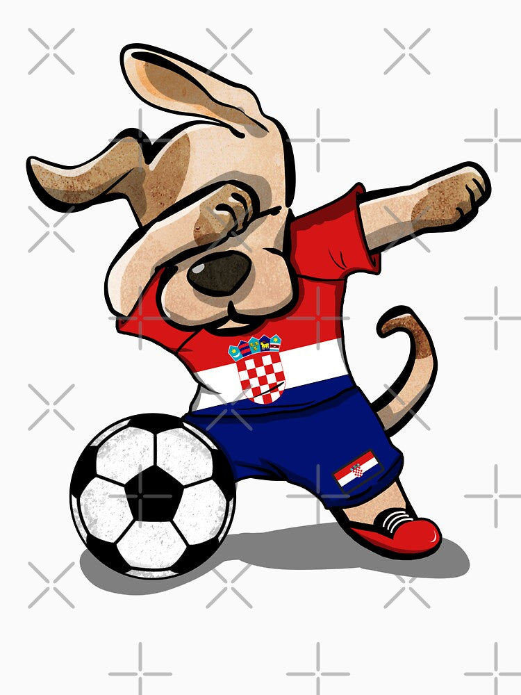 Dabbing Dog Croatia Soccer Jersey Croatian Football Team by DesignCube