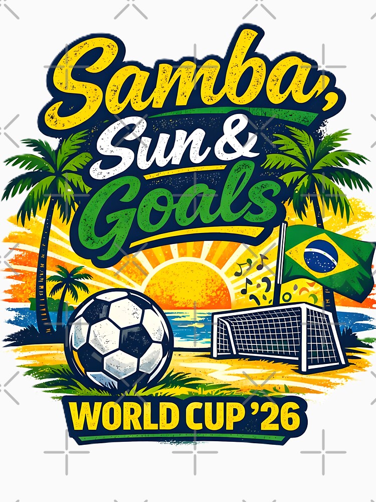 Samba, Sun & Goals – World Cup ’26 Brazil Football Design by WhisperFrame