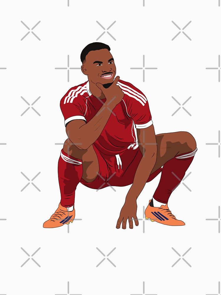 Ryan Gravenberch Crouch Pose Goal Celebration Minimalist by Hevding