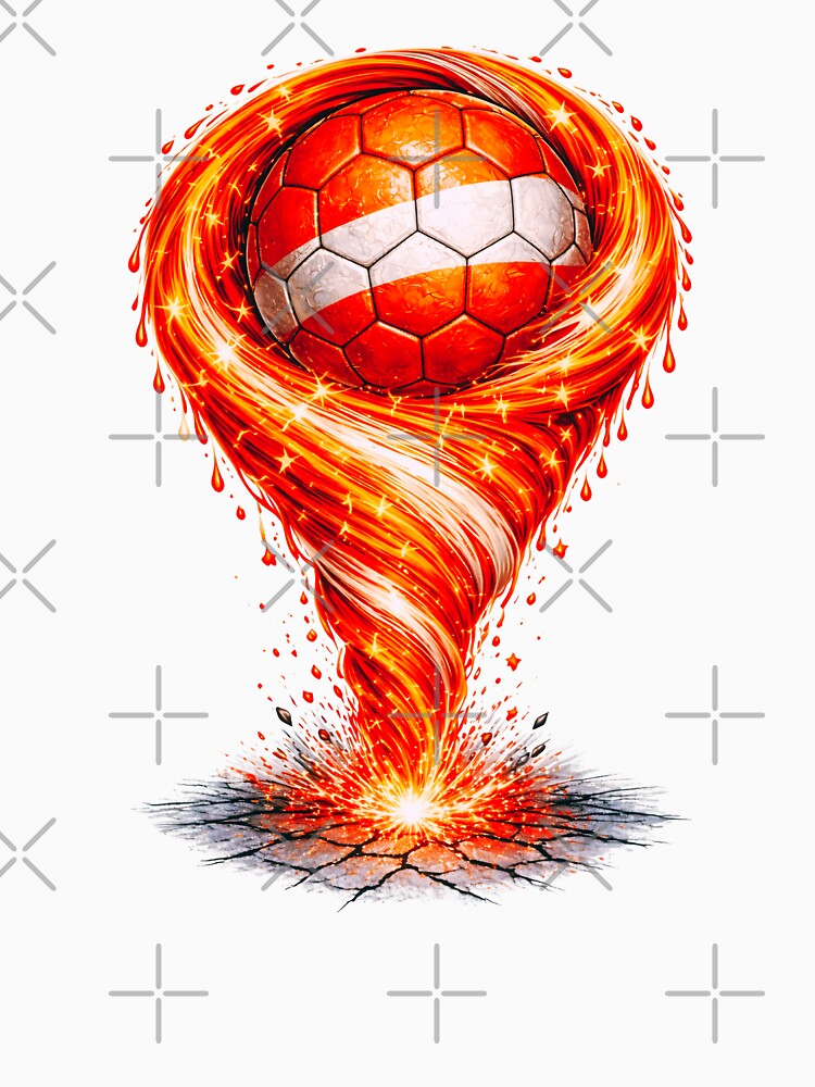 Netherlands Football Tornado: Oranje Dutch Flag Vortex Art by FunToTheFullest