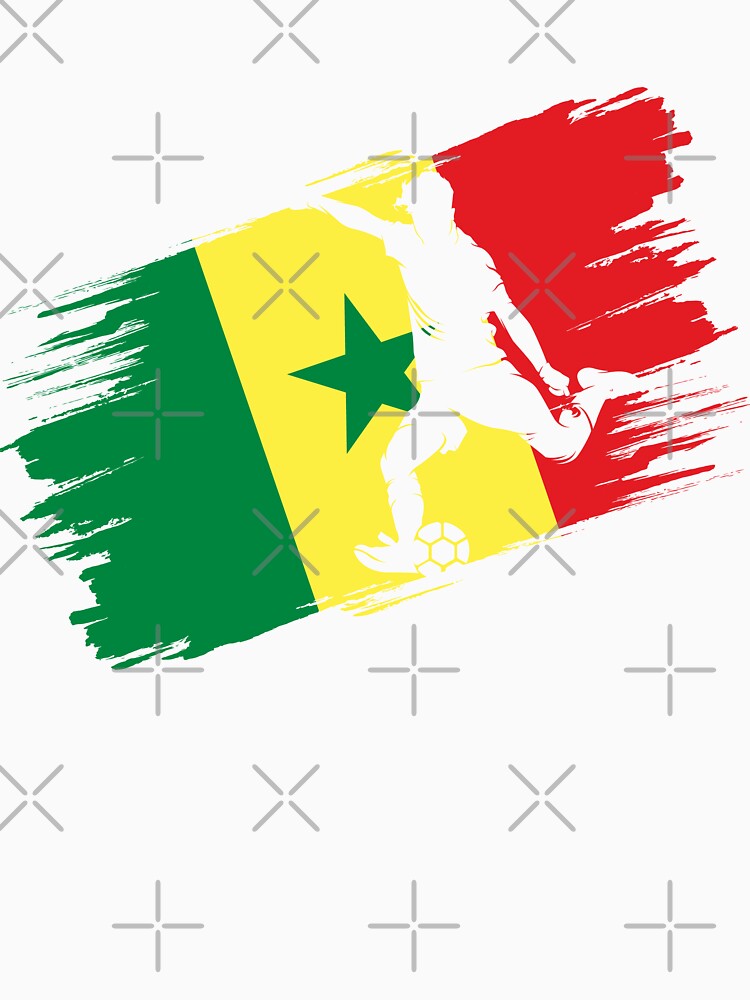 Senegal Flag Football Soccer Fan Jersey by xtocky