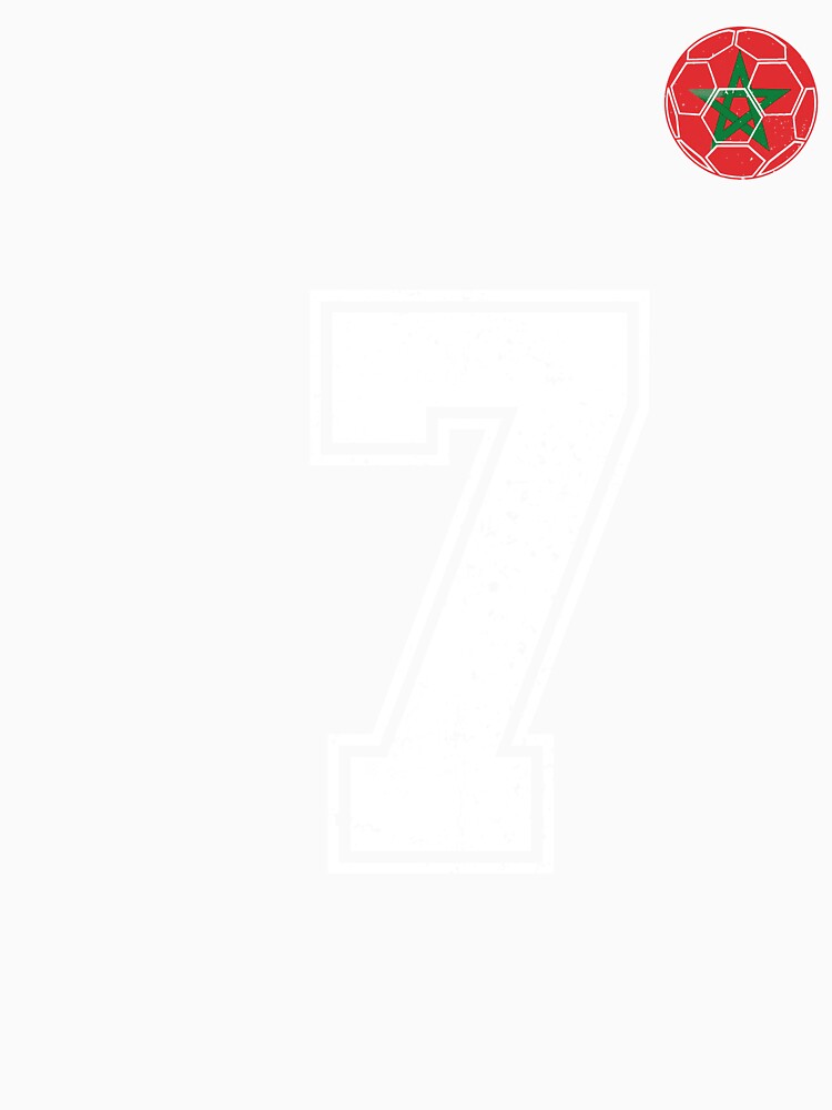 Morocco Soccer Number 7 Vintage Sports Fan by OliviaHayesArt