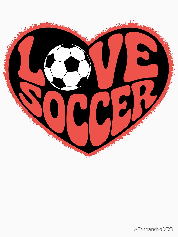 Love Soccer – Retro Heart-Shaped Typography Design by AFernandesDSG