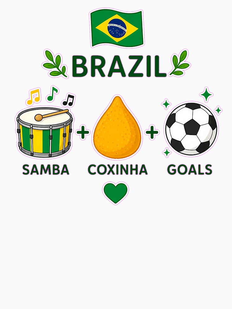 Brazil Vibes Samba Coxinha Soccer Design by LuisWorks
