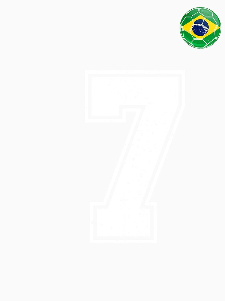 Number 7 Brazil Futbol Football Brazilian soccer Flag Jersey by RoyesButler
