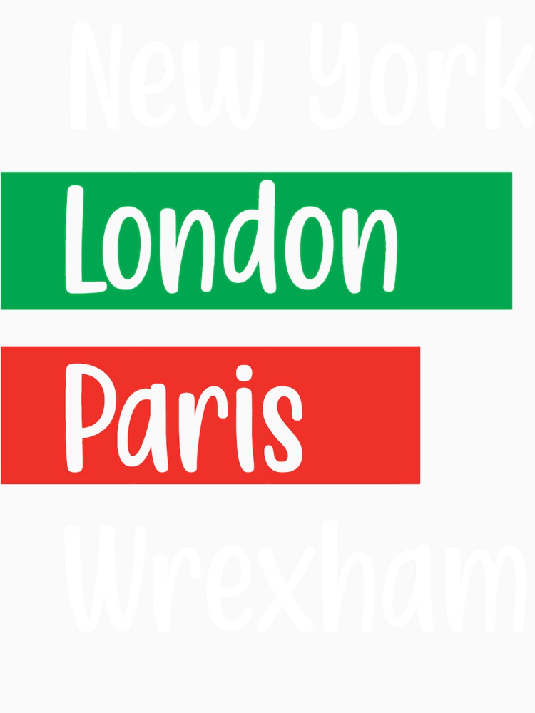 New York London Paris Wrexham - Wales Football Gift (1) by MimounArt