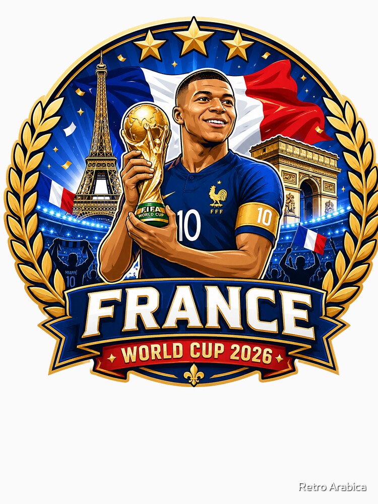 French Number 10 Football Crest by Retro Arabica
