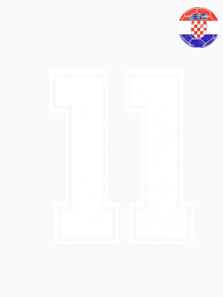 Croatia Soccer Number 11 Vintage Sports Fan by KristenosNehk