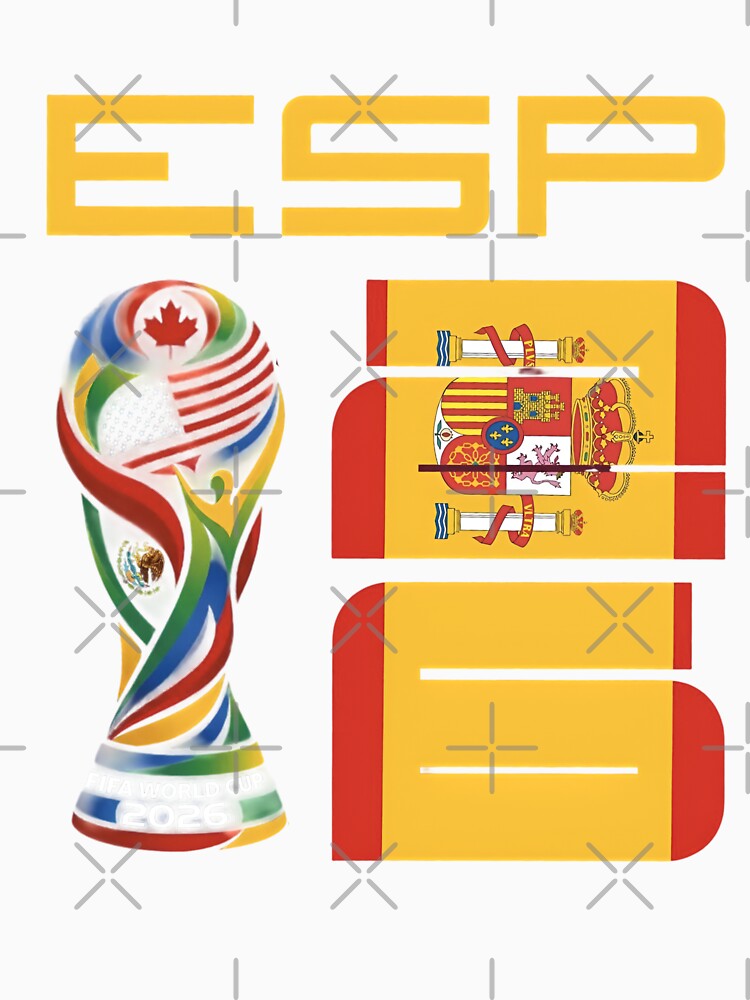 Spain Soccer World Cup 2026 Fan Art - ESP La Roja by  The Midnight Library - Book Lover Gifts & Kindle Accessories