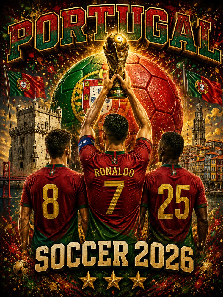 Portugal Soccer 2026 Shirt – Portuguese Football Fan Gift by UrbanPrintVibes