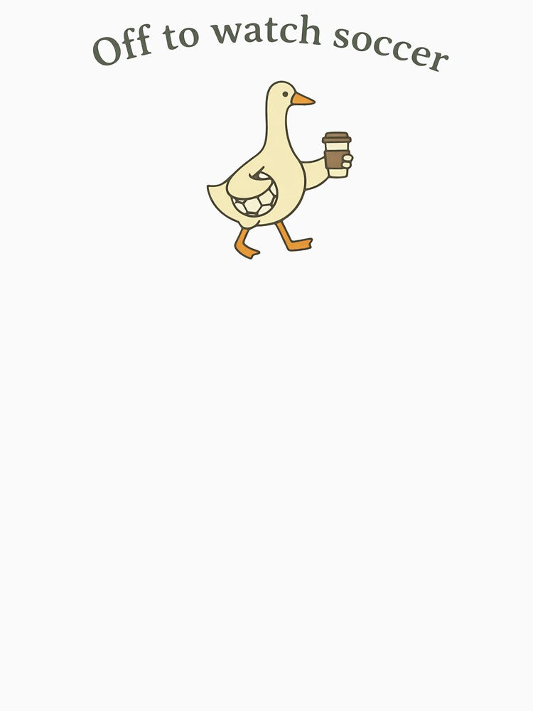 Off To Watch Soccer Goose Funny Soccer Mom Goose by krystalRomanart