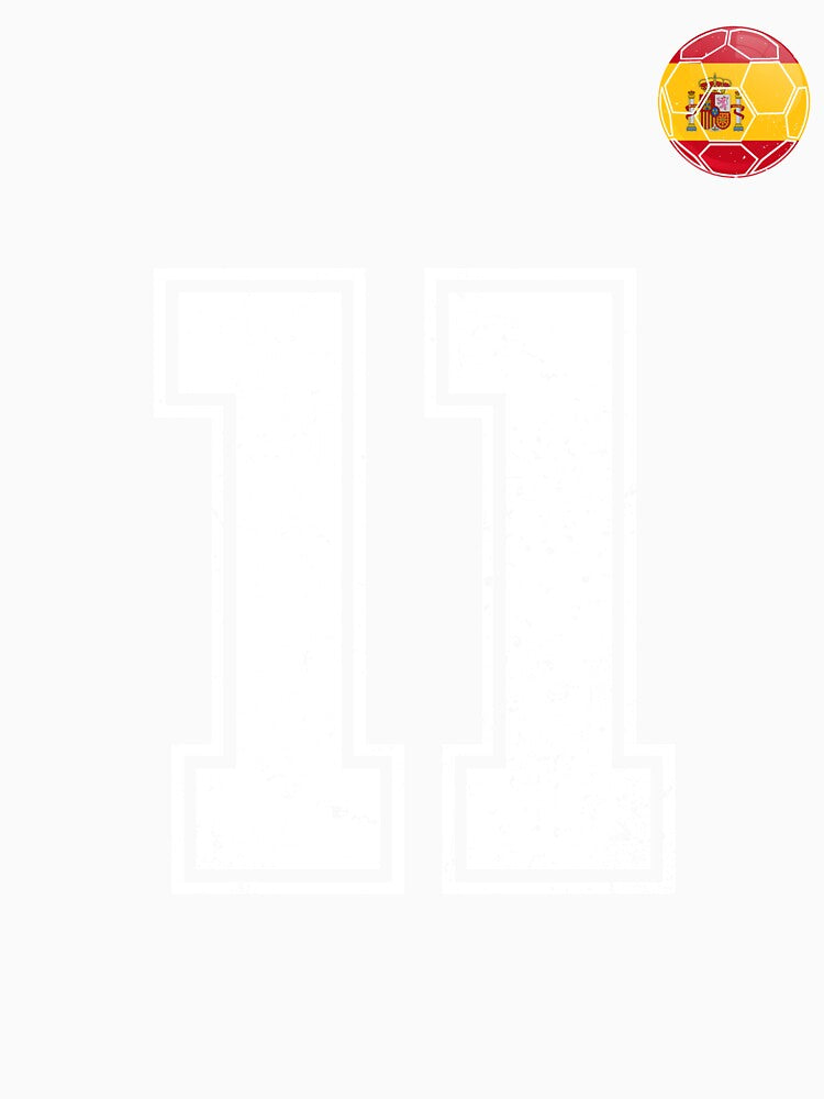 Spain Soccer Number 11 Vintage Sports Fan by KristenosNehk
