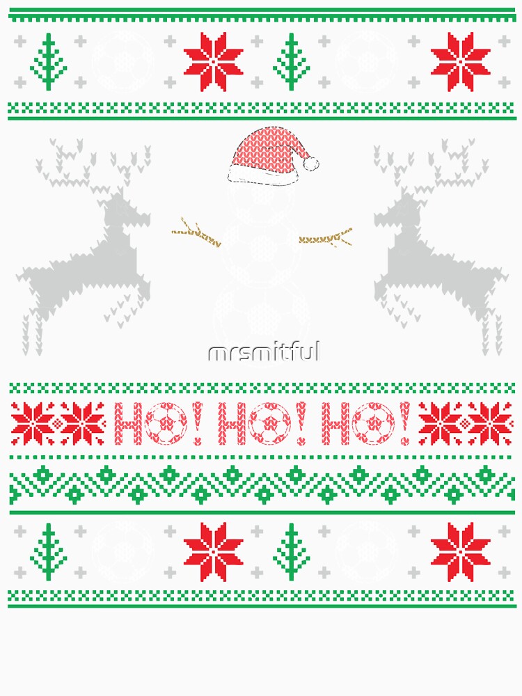 Funny Christmas Soccer Snowman Ugly Christmas Xmas by mrsmitful