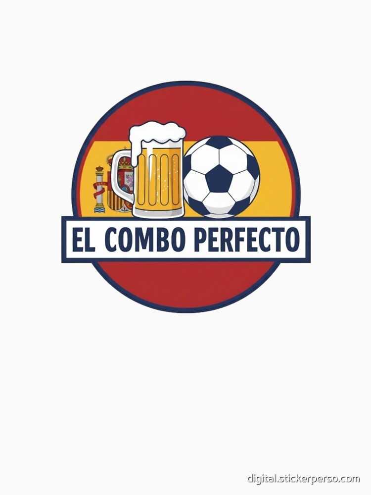 The Winning Combo: Beer and Football - Spanish Version by digital.stickerperso.com