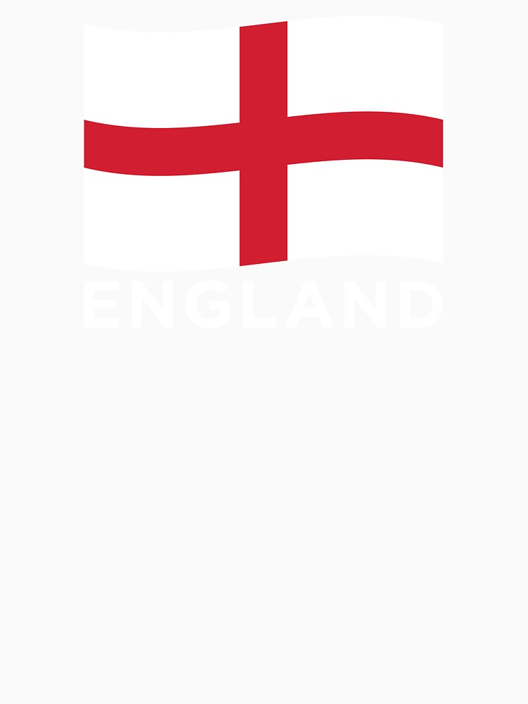 England Wave Flag (Text Under on Red) by STUDIO-72