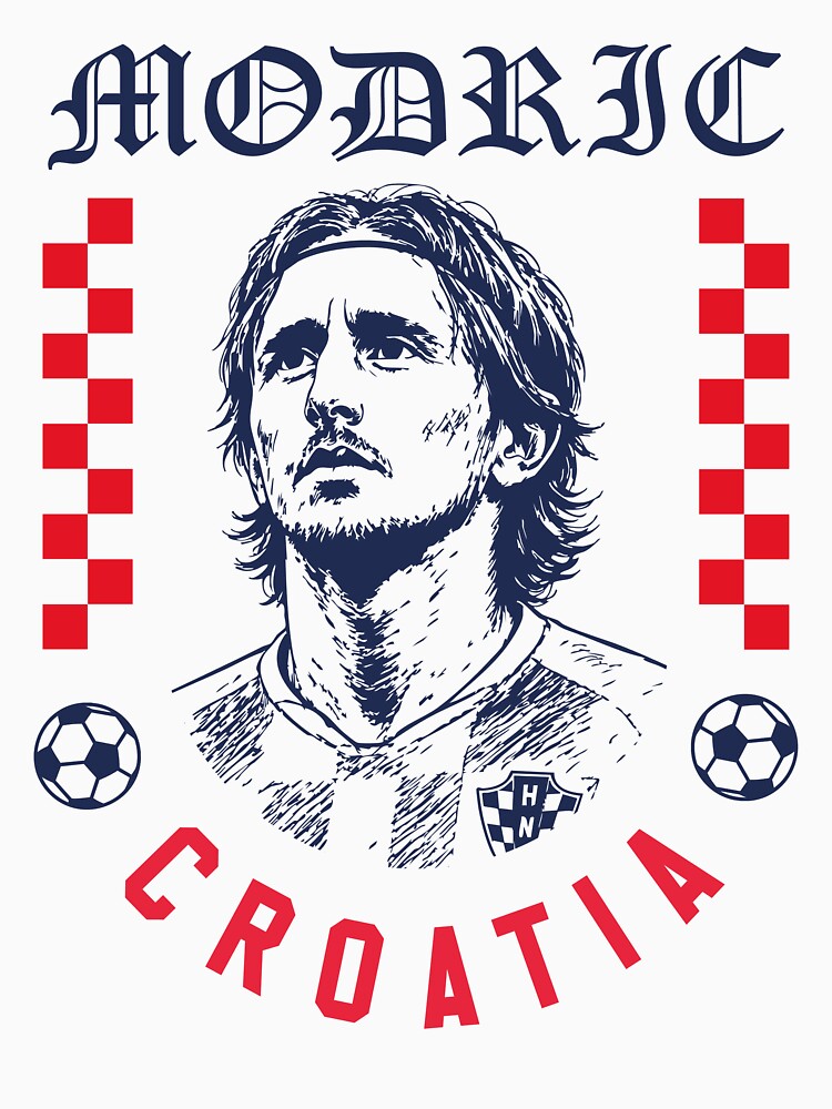 Luka Modric Croatia Football Design Midfield Maestro World Cup Soccer Fan Art by Tattee