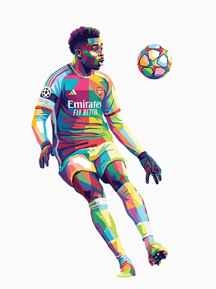 Bukayo Saka Celebration Pop Art by princejolin