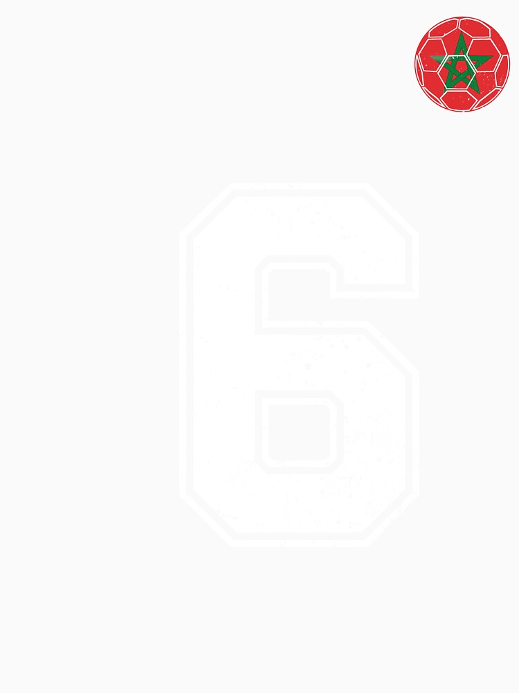 Morocco Soccer Number 6 Vintage Sports Fan by OliviaHayesArt