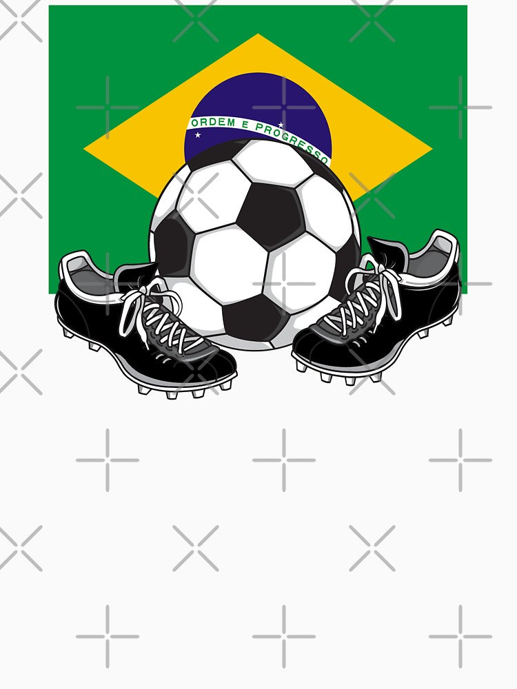 FOOTBALL BRAZIL SOCCER BRAZILIAN FLAG by SportsT-Shirts