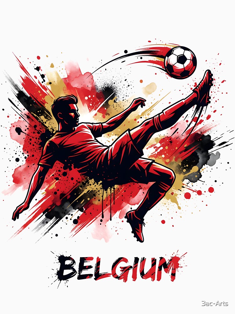 Belgium Soccer Fan T-Shirt | Red Black Football Pride Tee | Belgian Fan Gift 2026 by 3ac-Arts