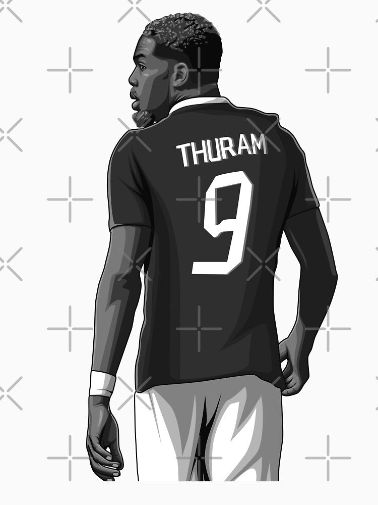 Marcus Thuram Black and White Version by Aldduardo