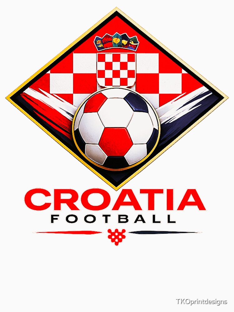 Croatia Football Ultra Modern Color Blast Minimal Soccer Design by TKOprintdesigns