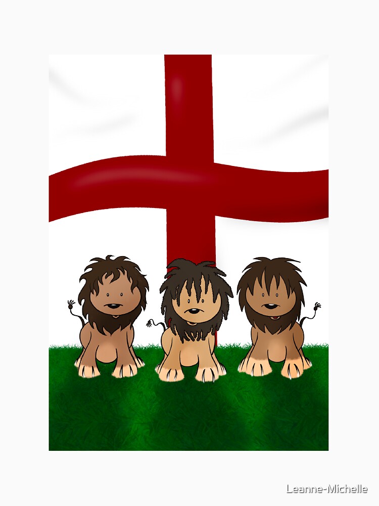 Three Little Lions – England Football Support Squad by Leanne-Michelle