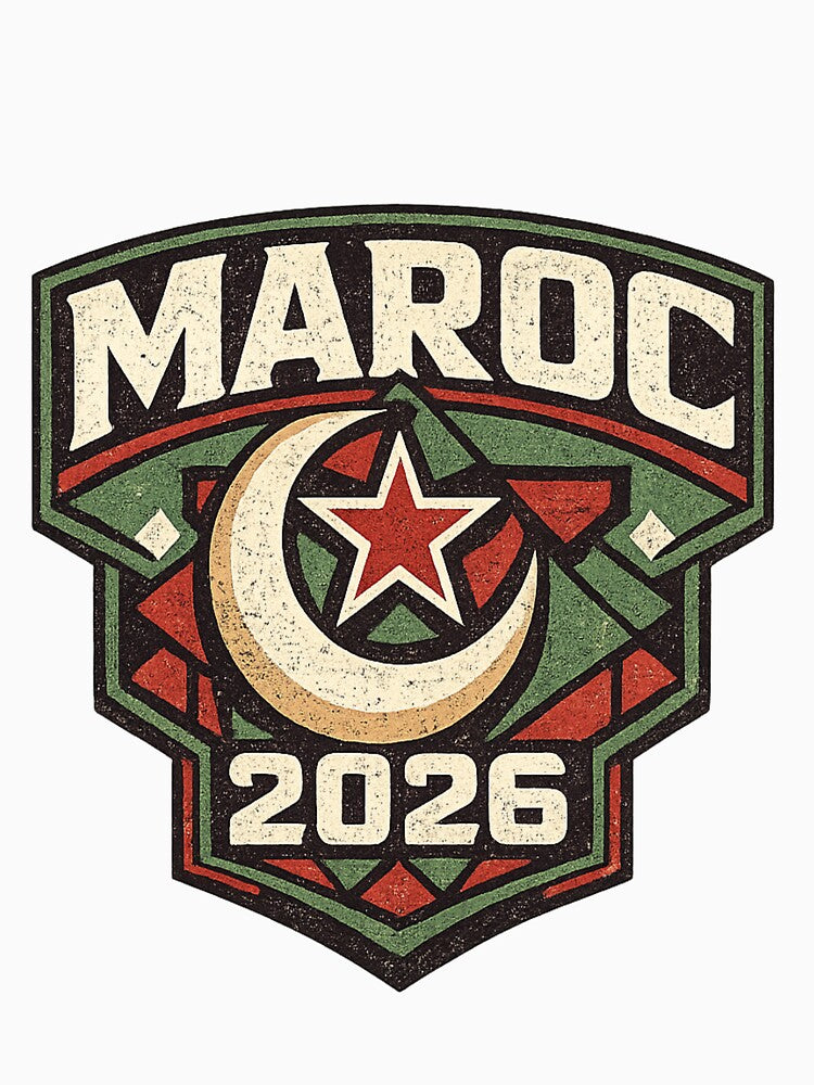 Morocco 2026 Retro Vintage Football Fan T-Shirt by ArthUpscale